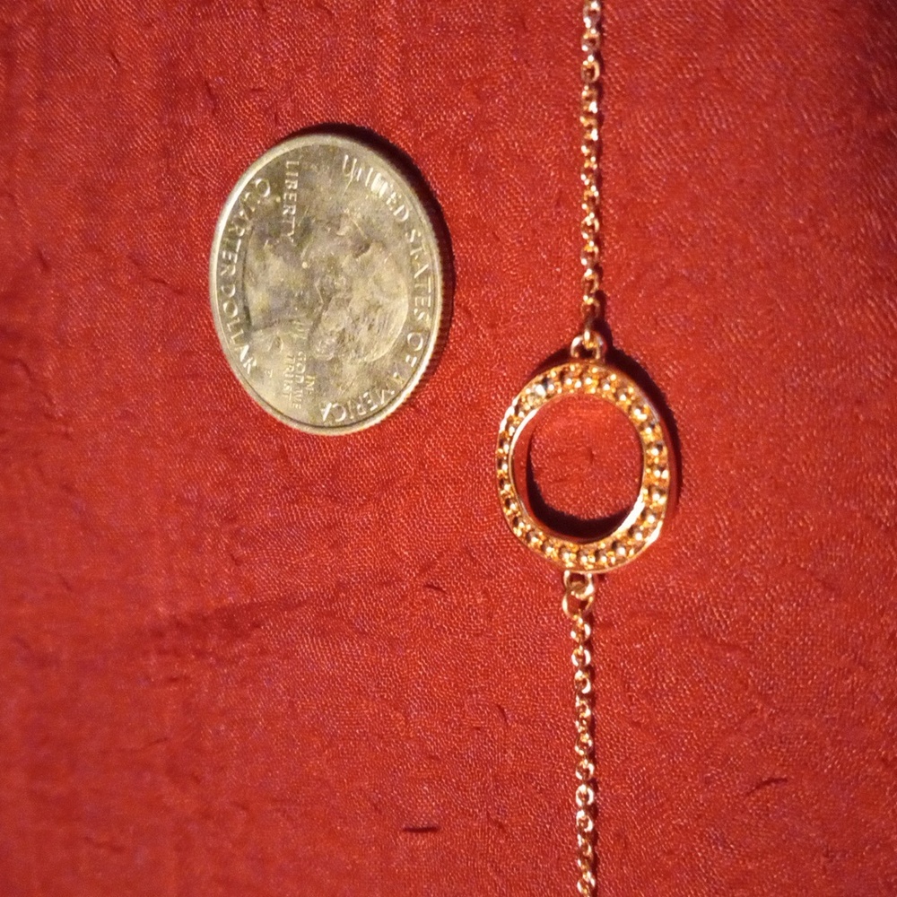 Adore Swarovski crystal sparkle bracelet in a rose gold tone.     6 1/2 +2"